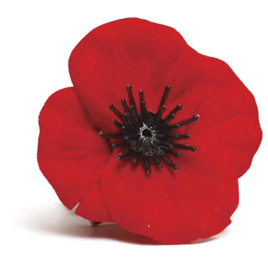 This traditional material poppy is worn by Australians from every walk of life displaying pride in honouring the Anzac spirit, remembering the sacrifices of those who have fought and fallen and recognizing the efforts of our past and present troops whether they have served in Australia or abroad. The material used is a polyester fabric. www.moralepatches.com.au