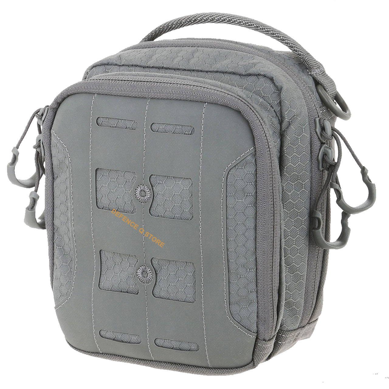 The AUP Accordion Utility Pouch is a small pouch with accordion style dividers. It has a frontal zippered compartment with elastic organization and a top carry handle made from comfortable Shapeshift webbing. www.moralepatches.com.au