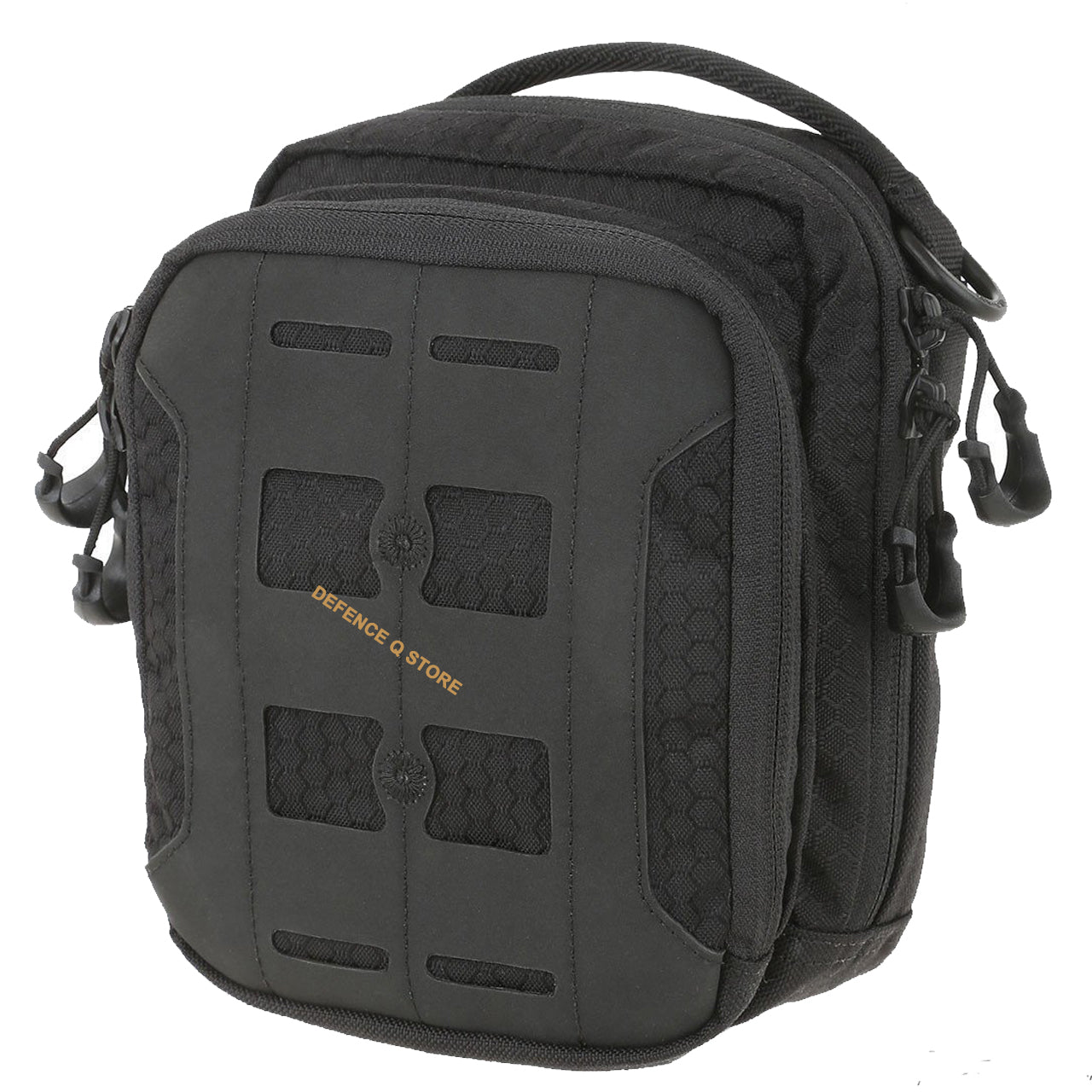 The AUP Accordion Utility Pouch is a small pouch with accordion style dividers. It has a frontal zippered compartment with elastic organization and a top carry handle made from comfortable Shapeshift webbing. www.moralepatches.com.au