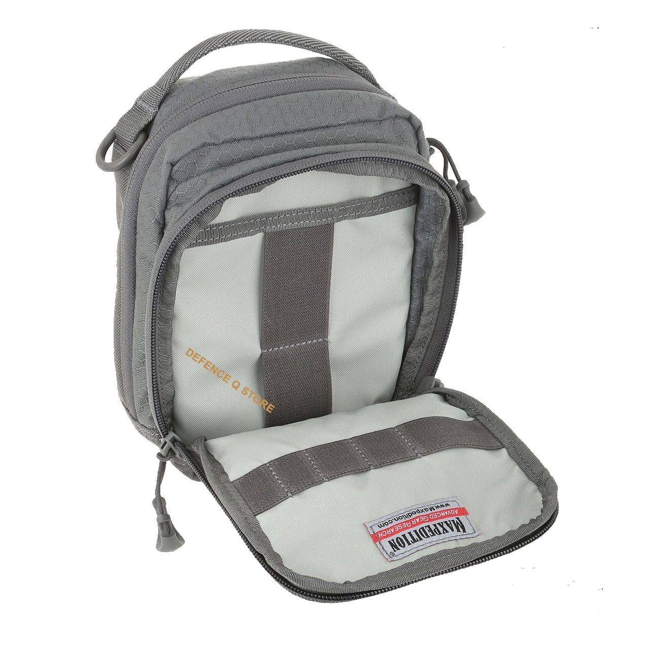 The AUP Accordion Utility Pouch is a small pouch with accordion style dividers. It has a frontal zippered compartment with elastic organization and a top carry handle made from comfortable Shapeshift webbing. www.moralepatches.com.au