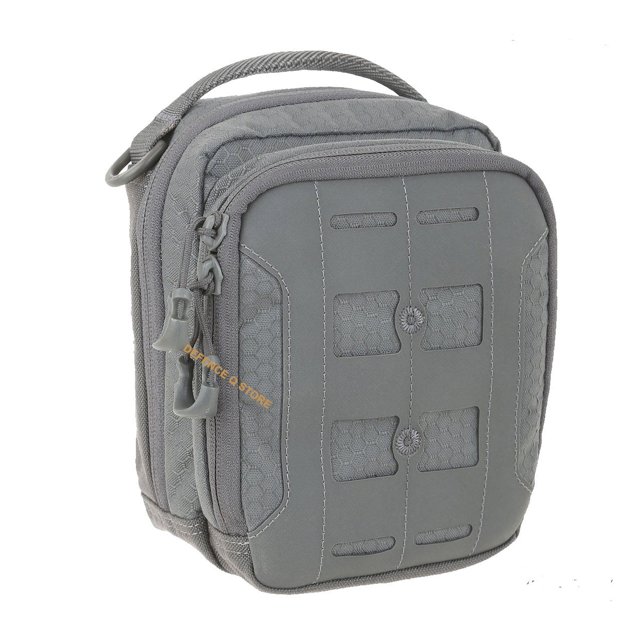 The AUP Accordion Utility Pouch is a small pouch with accordion style dividers. It has a frontal zippered compartment with elastic organization and a top carry handle made from comfortable Shapeshift webbing. www.moralepatches.com.au