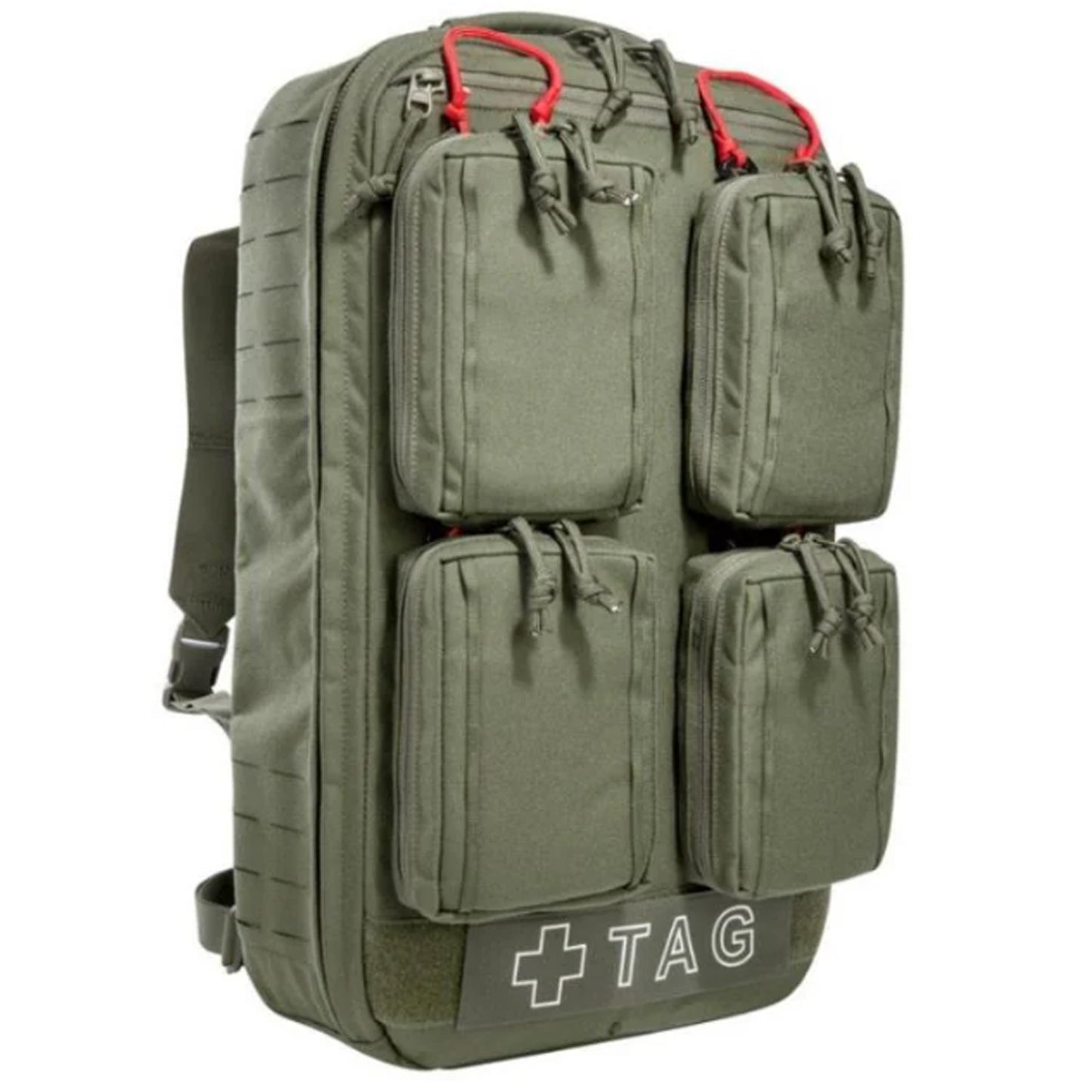 Emergency backpack for the simultaneous first aid treatment of several wounded persons. The TT Medical Mascal Pack (MASCAL = Mass Casualty) is used for the initial treatment of injured persons if they cannot be treated individually immediately. www.moralepatches.com.au