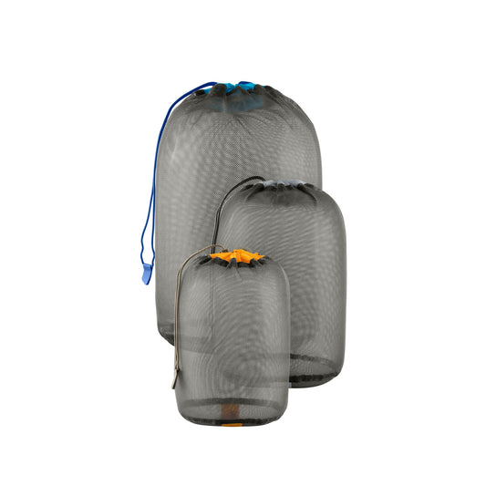 The Mesh Stuff Sack set is ideal for a plethora of uses. From transporting wet gear without trapping odors and storing sleeping bags to air drying gear at camp, they're the perfect solution with great color coding in a ultra-lightweight and strong 75D multi-filament Nylon mesh and with a 30D Ultra-Sil drawcord sleeve for smooth operation. www.moralepatches.com.au
