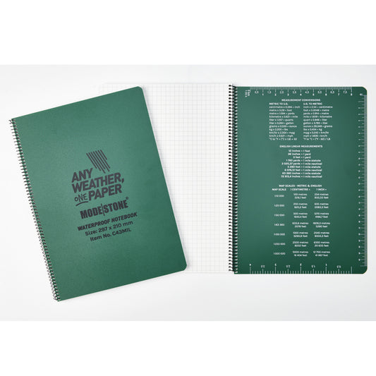 Experience the ultimate solution for your writing needs in the field with the Modestone C42MIL Side Spiral Notepad! Perfect for diagrams and step-by-step instructions, this A4-sized notebook will be a valuable tool for officers in the HQ tent. Quickly access important notes and deliver powerful briefings to your troops with this all-weather notebook. www.moralepatches.com.au