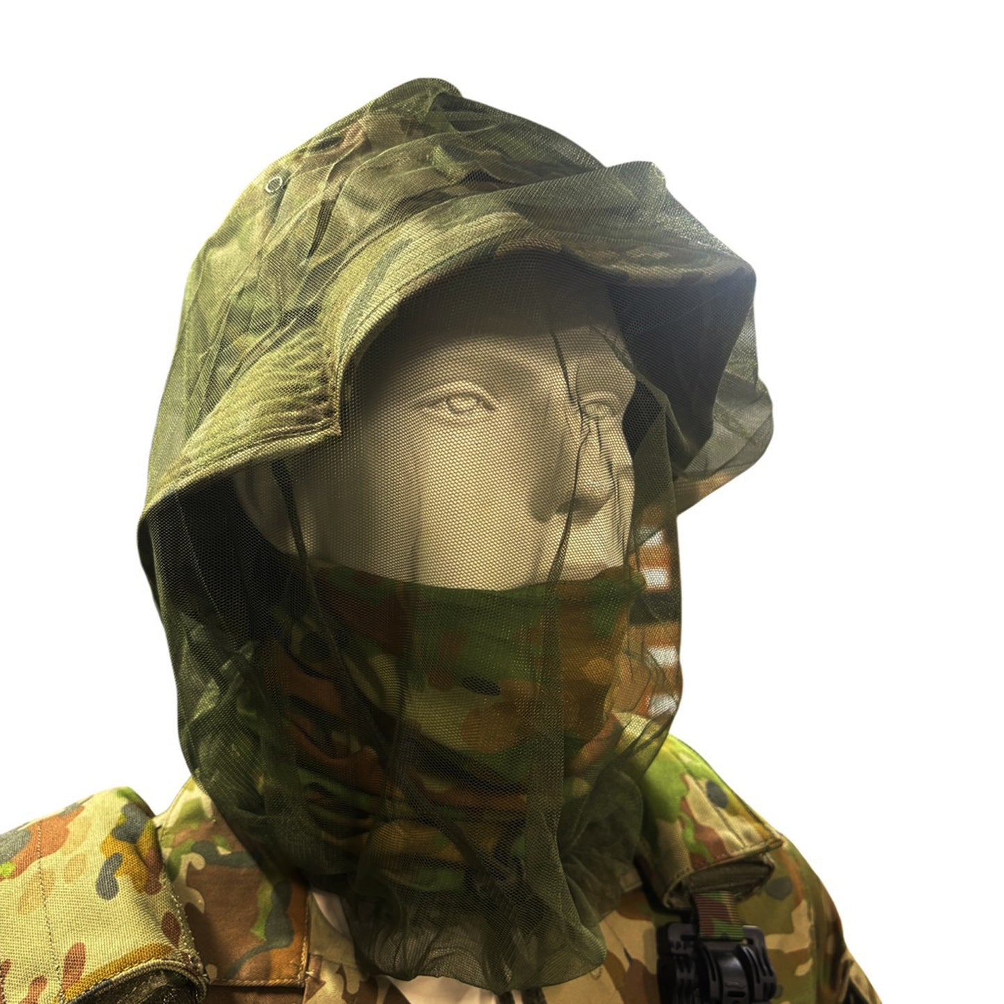 Shield yourself from biting insects with this lightweight Mosquito Headnet from Stealth Ops Gear. Engineered with breathable polyester mesh, it creates an impenetrable barrier against mosquitoes, midges, and flies without compromising visibility or comfort. www.moralepatches.com.au