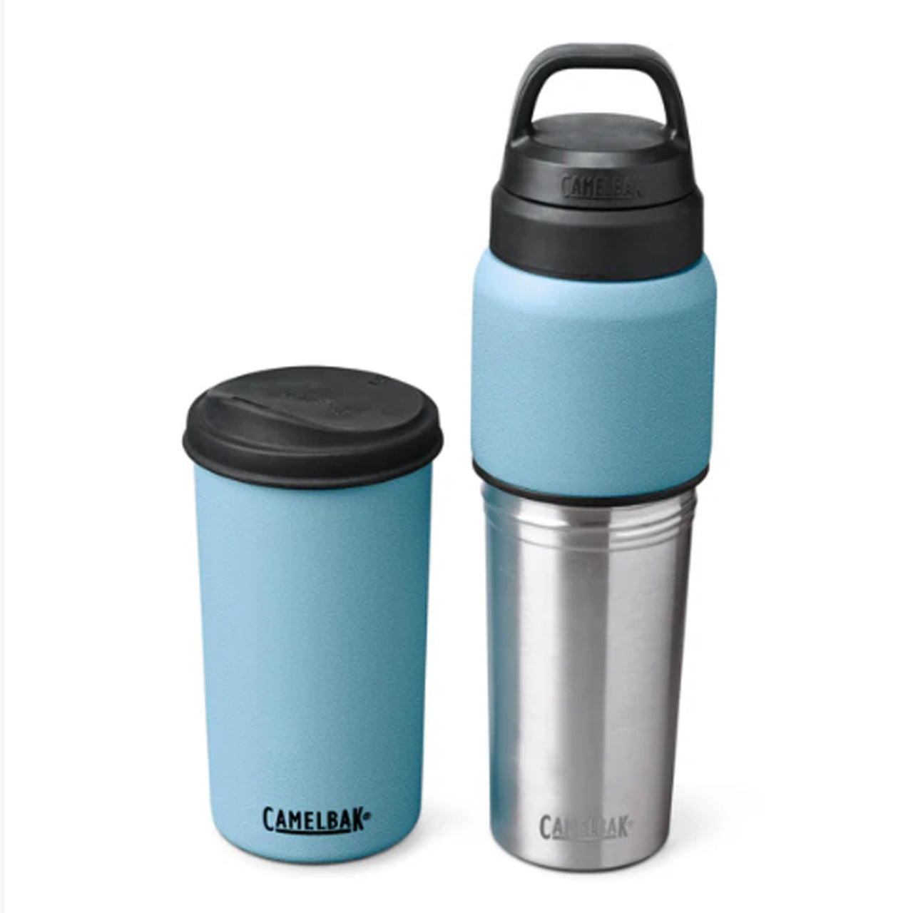 MultiBev is a 2-in-1 vessel that serves as both a water bottle and detachable travel cup for convenience you can carry. Use for coffee in the morning, water throughout the day, and camp-out beers with friends at night. Drink. www.moralepatches.com.au