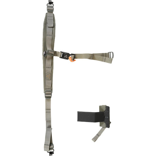 User functionality, security, and safety are core elements the sling was built upon. An ambidextrous sternum chest strap allows for right-handed or southpaw shooters alike. Rifle sling attaches and grips to your shoulder with a silicon backing and the stock securely rests in the improved waistband rifle stock dock. www.moralepatches.com.au