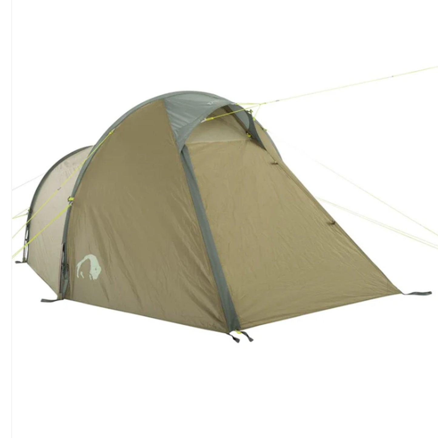 Sturdy 3-person tent in tunnel construction with two pole arches, waterproof sealed seams and front entrance through the vestibule. www.moralepatches.com.au