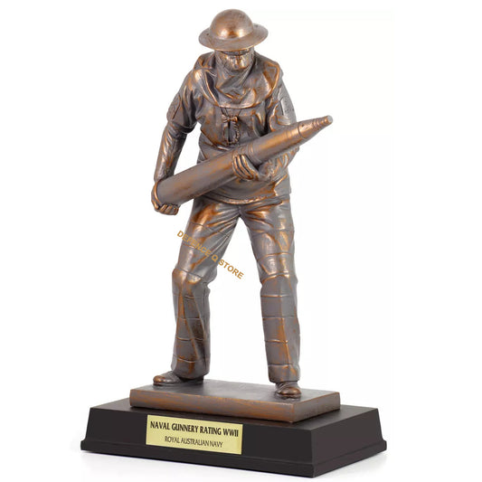 The Limited Edition cold cast bronze figurine is a beautiful and detailed piece that stands at 280mm tall on top of a timber base. This figurine is truly an heirloom to be treasured through the ages. www.moralepatches.com.au