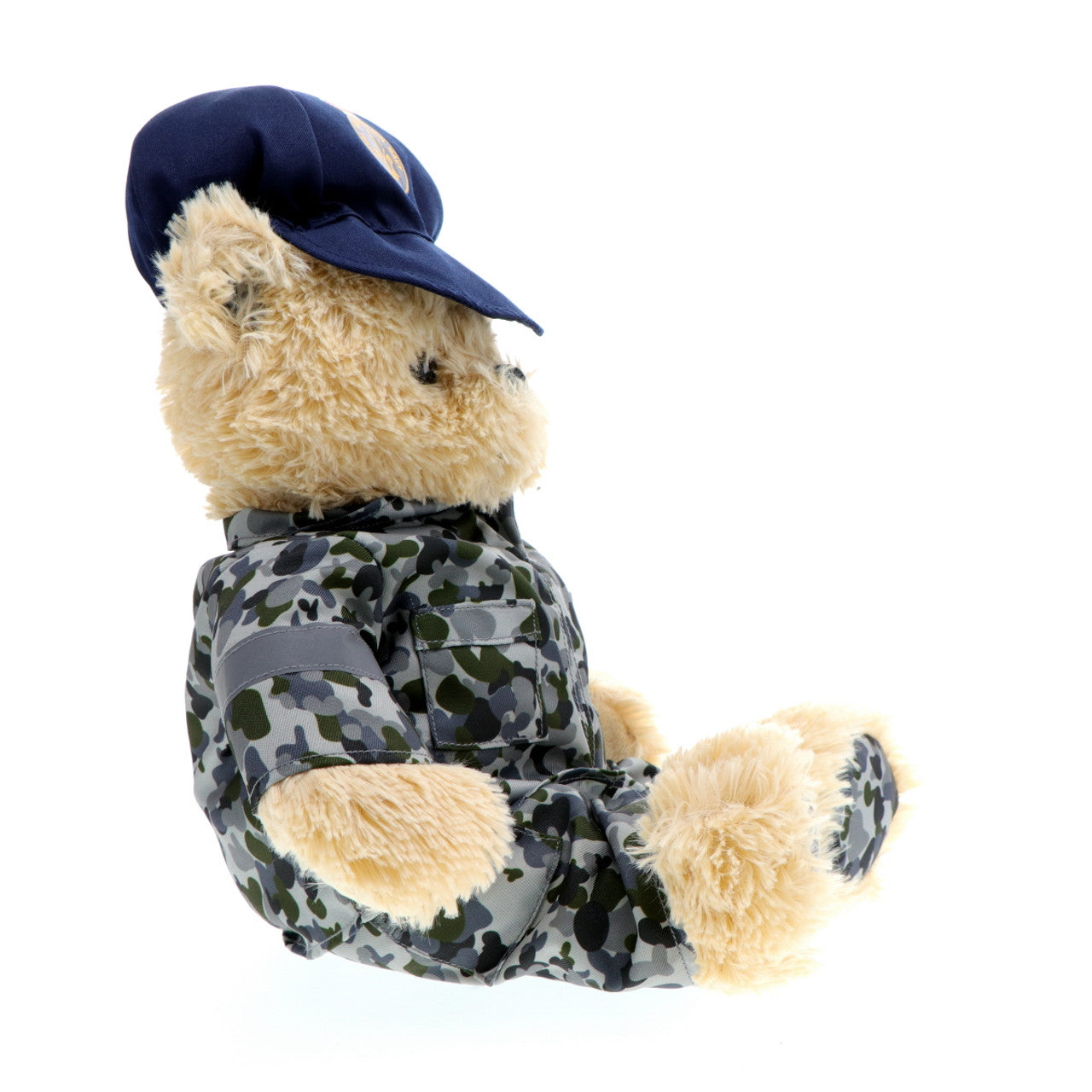 This wonderfully cuddly 40cm Navy bear brings joy to both young and old, and celebrates the brave heroes of the Royal Australian Navy. Show your pride in our country and express your admiration with this possibly most lovable Navy bear ever. Unforgettable comfort and delight guaranteed! www.moralepatches.com.au