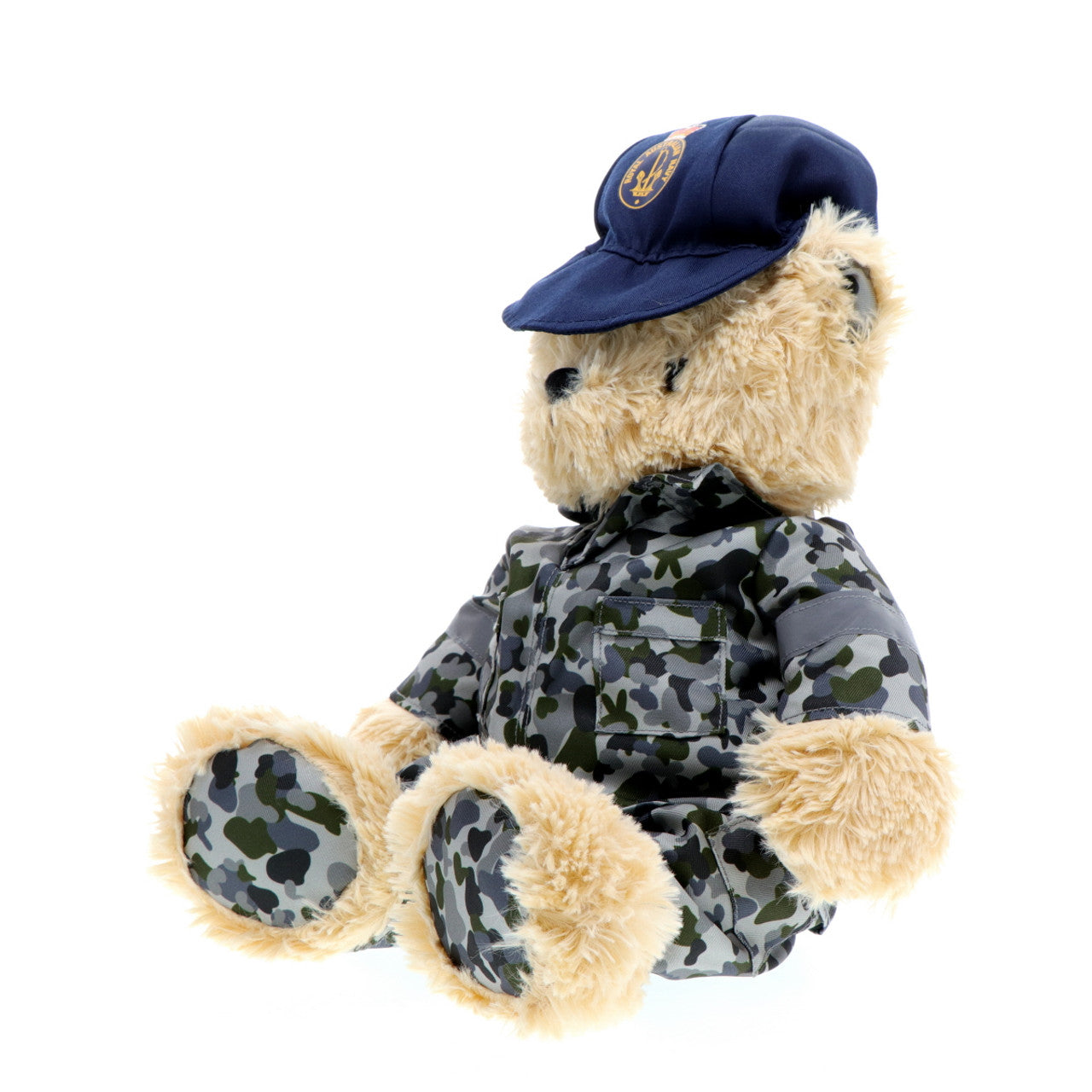 This wonderfully cuddly 40cm Navy bear brings joy to both young and old, and celebrates the brave heroes of the Royal Australian Navy. Show your pride in our country and express your admiration with this possibly most lovable Navy bear ever. Unforgettable comfort and delight guaranteed! www.moralepatches.com.au