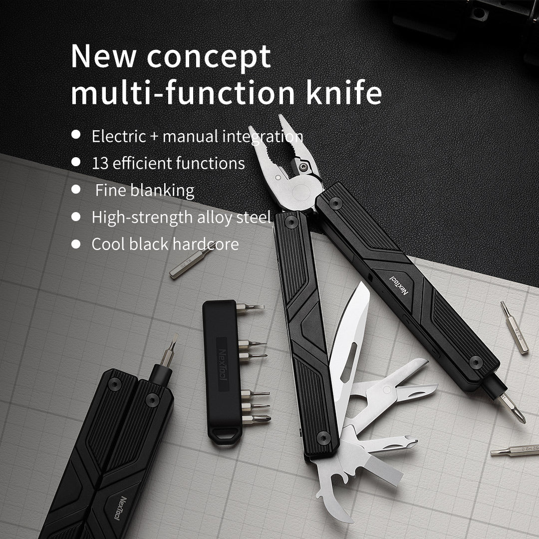 The NexTool Gemini Electric Multi-Tool is a hybrid design that combines traditional multi-tool functionality with an integrated electric screwdriver system. Designed for users who require both mechanical strength and powered fastening capability, the Gemini delivers versatility in a compact format. www.moralepatches.com.au