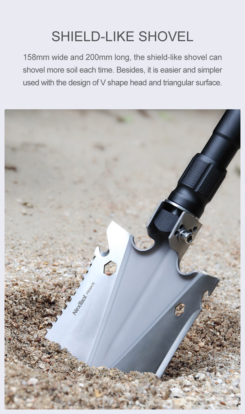 The NexTool Multi-Functional Detachable Shovel is engineered as a versatile outdoor tool system built for durability, portability and adaptability. Designed with a modular detachable handle system, it allows compact storage while delivering full-length functionality when assembled. www.moralepatches.com.au