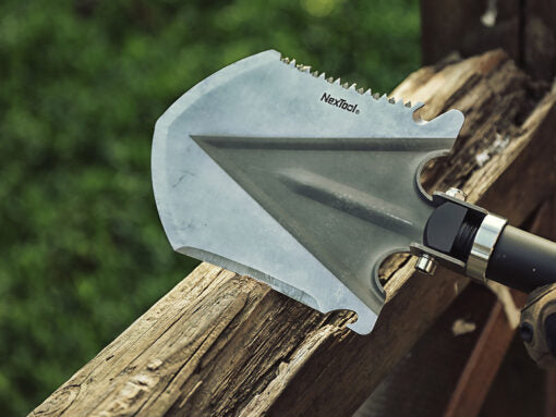 The NexTool Multi-Functional Detachable Shovel is engineered as a versatile outdoor tool system built for durability, portability and adaptability. Designed with a modular detachable handle system, it allows compact storage while delivering full-length functionality when assembled. www.moralepatches.com.au