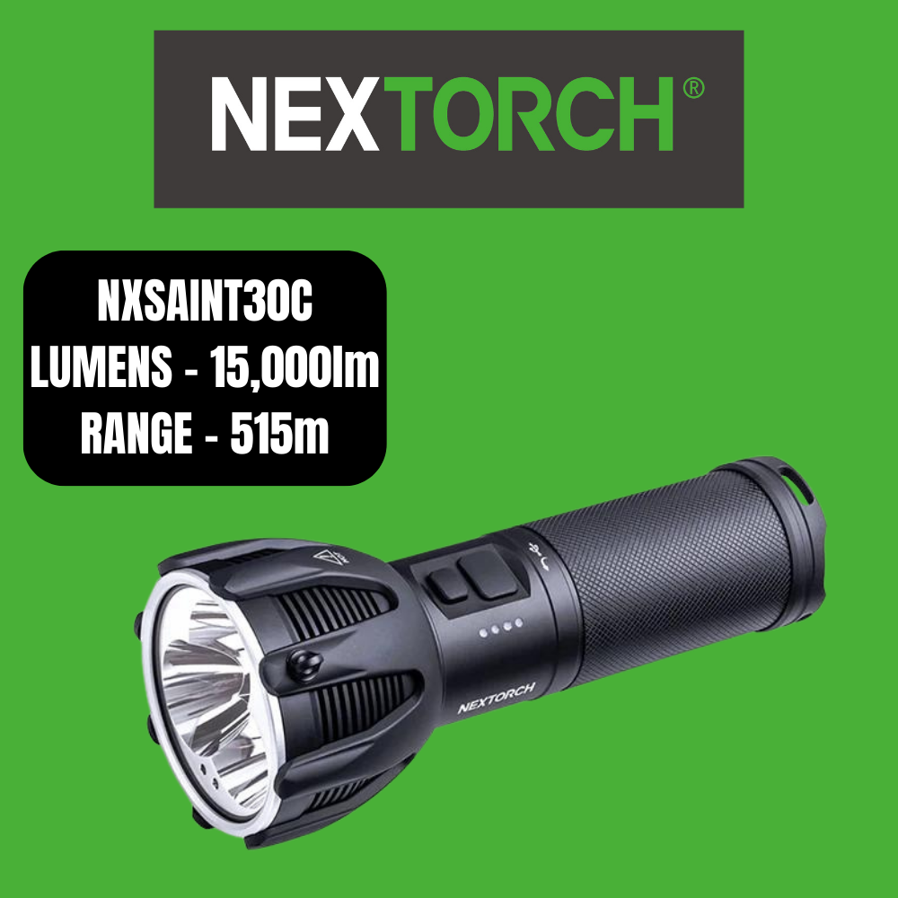 The Saint Torch 30C is a powerhouse in search and rescue lighting, offering an extraordinary 10,00 lumen light and a 15,000 lumen turbo. This flashlight is equipped with dual side switches for swift operation and an easy-to-read four-level LED battery indicator. www.moralepatches.com.au