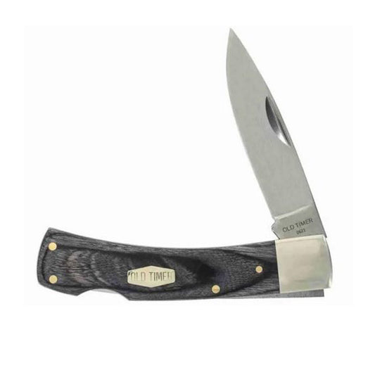 The 5OTH Bruin features top quality D2 Steel blade design, gray laminate wood handle, nickel silver pommel and pins . This knife is great for any outdoorsman or everyday carry. Old Timer quality guarantees this knife to be passed down from generation to generation. www.moralepatches.com.au