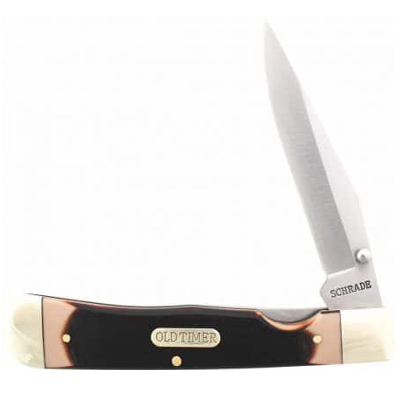 Old Timer Liner Lockblade Clip Folder  High Carbon Stainless Steel Clip Point Blade with Thumb Knob Old Timer Saw Cut Handles Heat Treated Backsprings Nickel Silver Bolsters Brass Pins Pocket Clip www.moralepatches.com.au