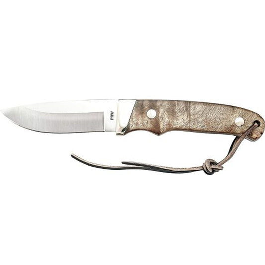 This Old Timer Pro Hunter Knife embodies the traditional American hunting knife. The Pro Hunter features a full tang stainless steel drop point blade with a satin finish, smooth ironwood scales, polished nickel silver bolsters, and rivet construction. The Pro Hunter comes with a leather sheath. www.moralepatches.com.au