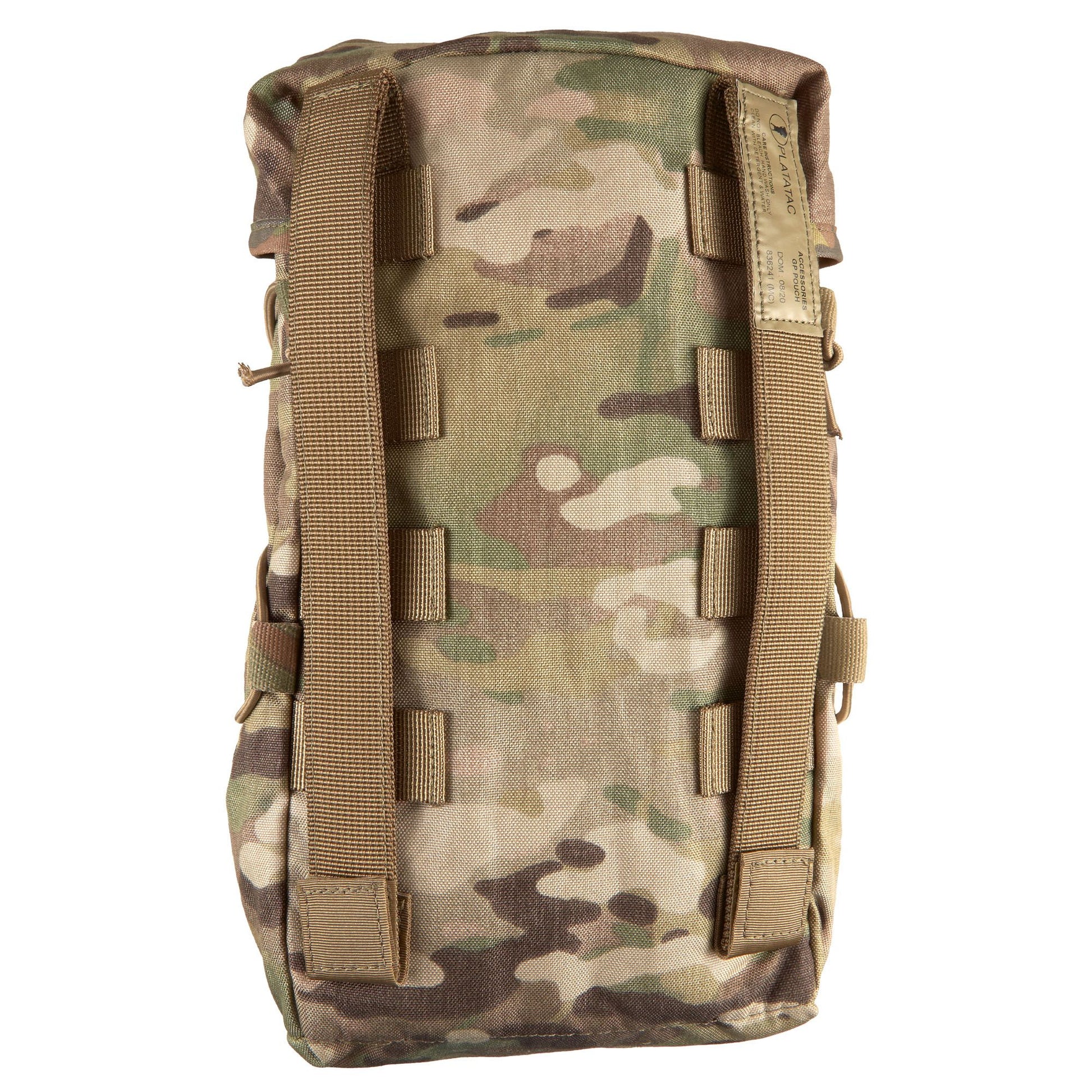 The Platatac Accessories GP pouch is a versatile general-purpose modular pouch that will securely store a variety of items. It features a fastex clip closure with a drawcord at the top of the pouch and has adjustable elastic shock cord retention on the outside to cinch the pouch down. www.moralepatches.com.au