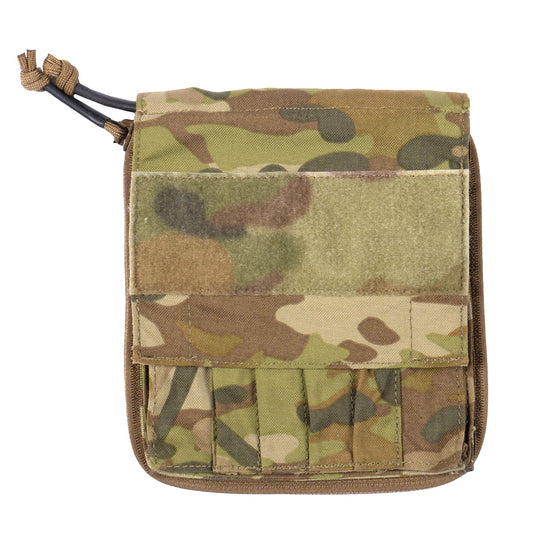 The Platatac S&amp;M Flat admin pouch is designed as a low profile admin/utility pouch to store those items requiring easy access such as your I.D., notebook small map, pens or pencil. It features a top opening zippered compartment with elastic loops inside and a flat front pocket with velcro flap closure. www.moralepatches.com.au