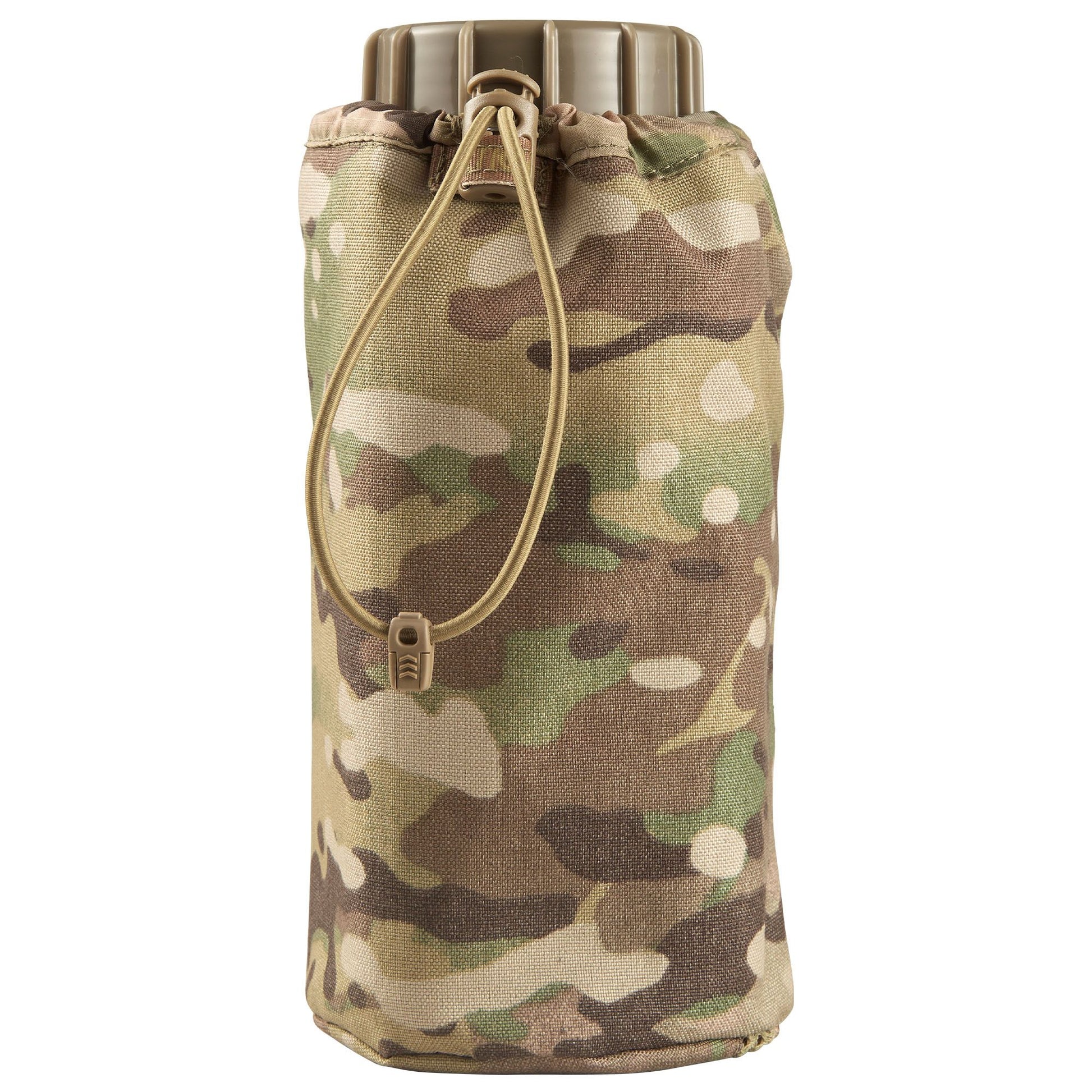 The Nalgene Bottle Pouch is designed to hold a 32oz wide or narrow mouth Nalgene 1L bottle, a 1L flask. It features a bungee drawcord to secure the water bottle. www.moralepatches.com.au