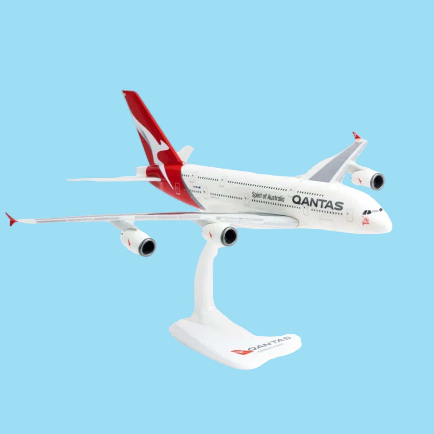 Command your display with this magnificent 1/250 scale A380 from PPC, showcasing Qantas's contemporary new livery on the world's largest passenger airliner. This expertly crafted collectible merges cutting-edge design with aviation's most iconic wide-body aircraft, rendered with exceptional detail and authenticity.  www.moralepatches.com.au