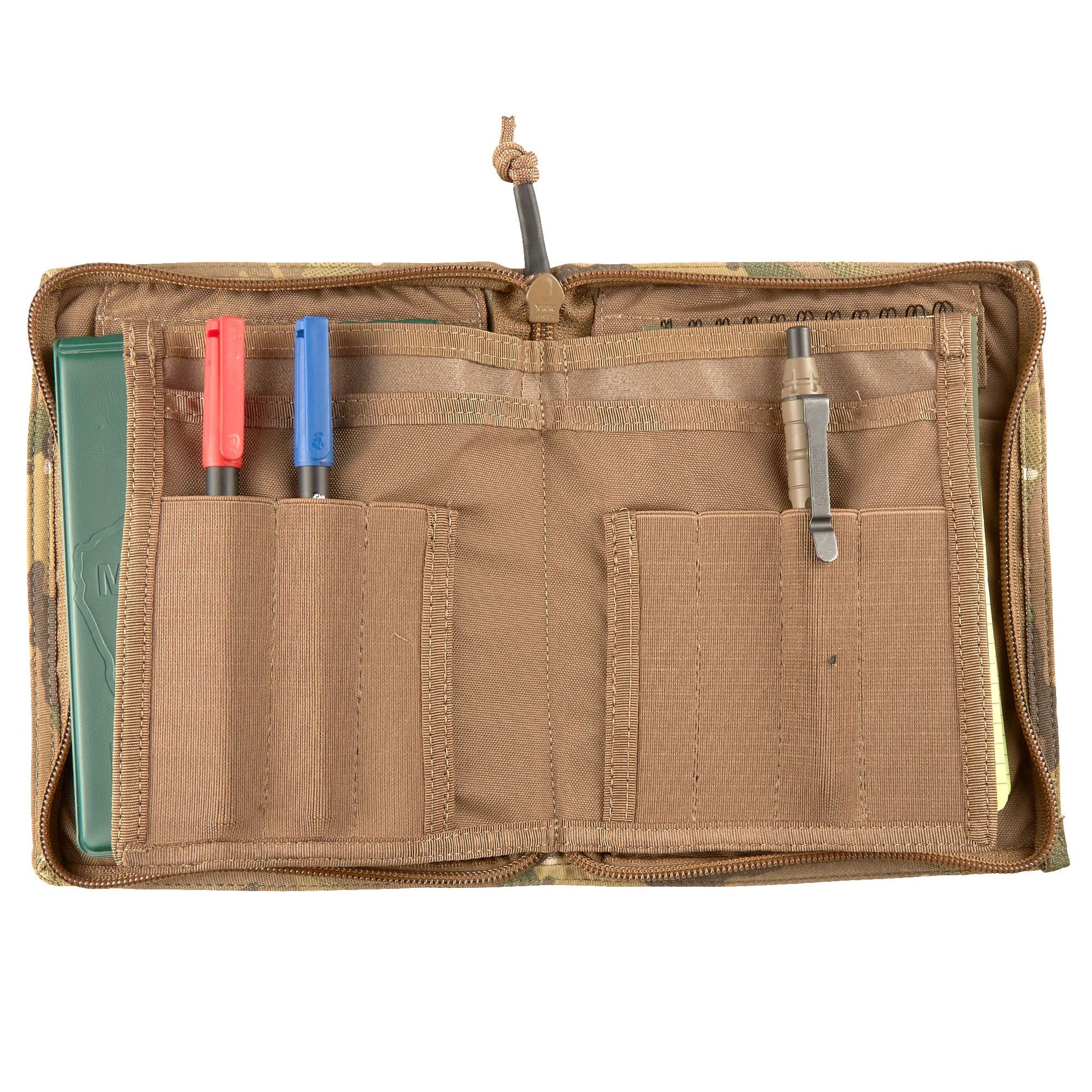 With multiple sleeves and pockets, the Platatac Brit Zip side opening field notebook cover is ideal for junior leaders and commanders to keep orders notes, tab data, SOP’s, radio freqs and any other mission critical information all in one location and for making you look like an admin jet. www.moralepatches.com.au