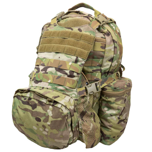 The built-in cradle in front comfortably fits a helmet or can be used as a storage compartment for clothing or other medium-size mission critical necessities. The cradle also features Velcro and non-Velcro MOLLE attachment points in front. www.moralepatches.com.au
