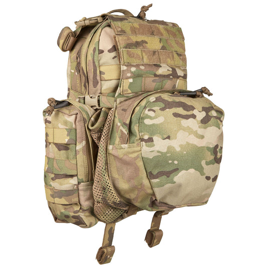 Main compartment 36cm (H) x 23.5cm (W) x 9.5cm (D) Side pockets: 19cm (H) x 9cm (W) x 5cm (D) Front zippered pouch: 25cm (at widest) x 6cm (D) Mesh cargo compartment: 20cm (H) x 23.5cm (W) x 14.5cm (D) Weight 1.02Kg www.moralepatches.com.au