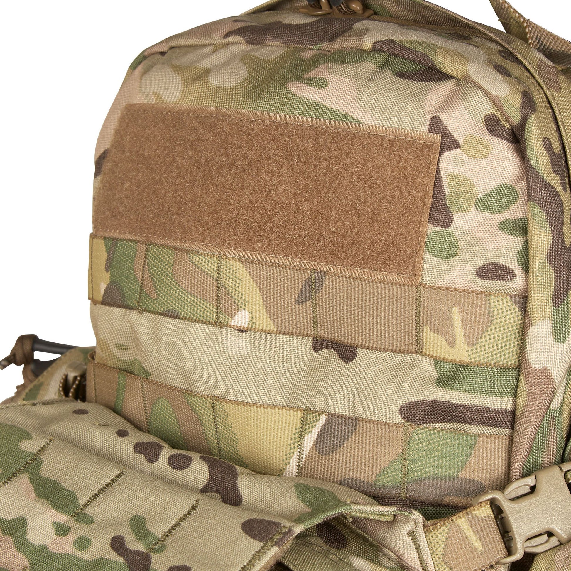 Main compartment 36cm (H) x 23.5cm (W) x 9.5cm (D) Side pockets: 19cm (H) x 9cm (W) x 5cm (D) Front zippered pouch: 25cm (at widest) x 6cm (D) Mesh cargo compartment: 20cm (H) x 23.5cm (W) x 14.5cm (D) Weight 1.02Kg www.moralepatches.com.au