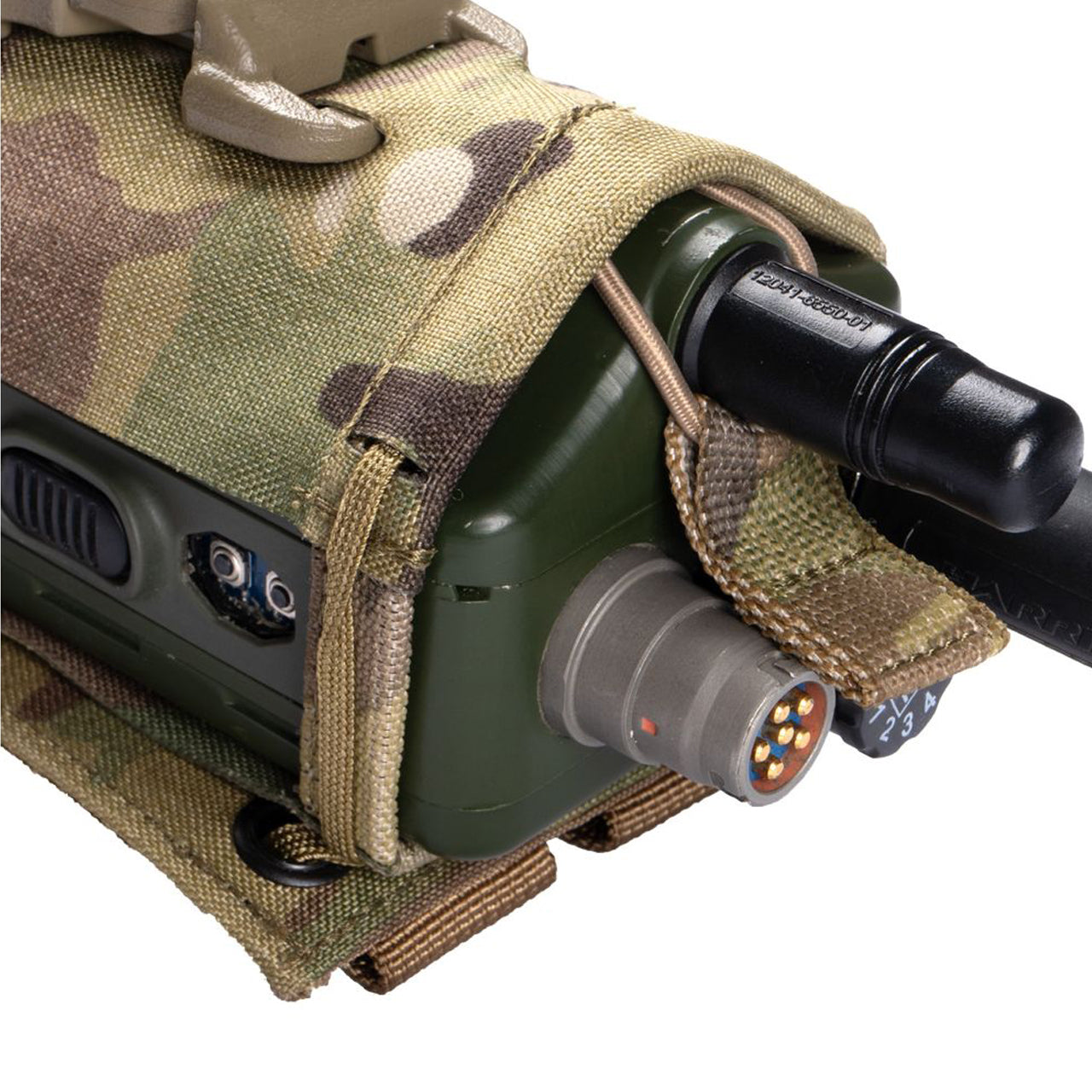 This pouch has been designed to securely hold an AN/PRC-152 Multiband Handheld Radio, with or without GPS module. The pouch has a drop-down feature for quick access to the screen and control panel of the radio without removing the radio. The zip at the bottom allows you to change out the battery quickly without having to disconnect any cables and head-sets. www.moralepatches.com.au