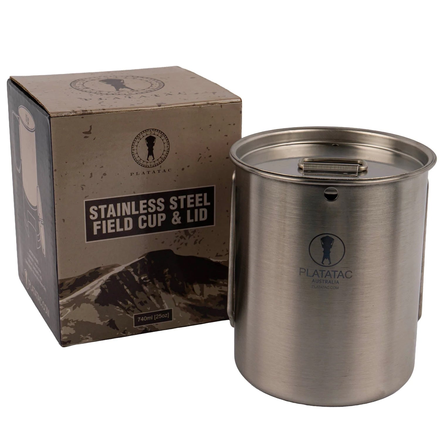 A compact, no-nonsense system for hot drinks, hydration, and sustainment in the field.

1 x Platatac Stainless Steel Field Cup

1 x Field Cup Cooker

1 x 1 Litre Rapid Fill Water Bottle

2 x sachets of Contact Coffee Co. coffee 
www.moralepatches.com.au