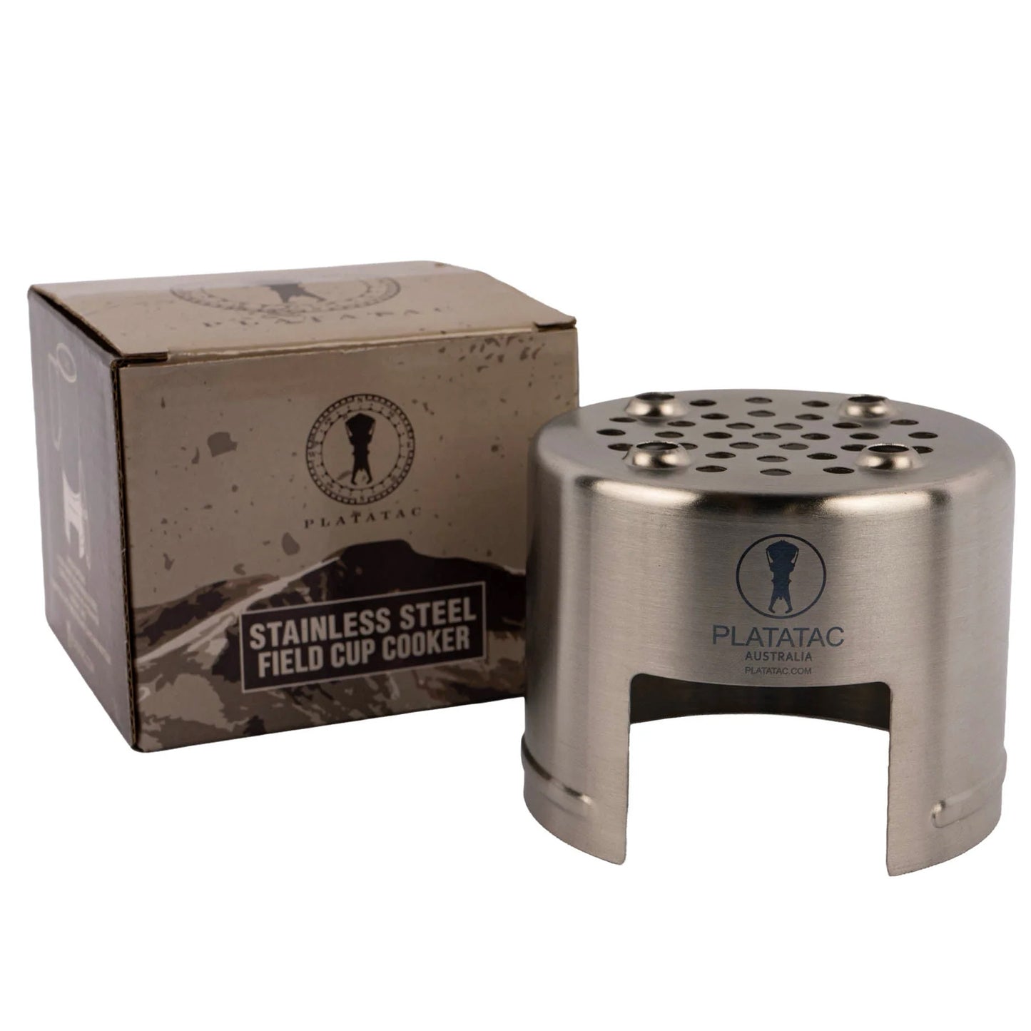 A compact, no-nonsense system for hot drinks, hydration, and sustainment in the field.

1 x Platatac Stainless Steel Field Cup

1 x Field Cup Cooker

1 x 1 Litre Rapid Fill Water Bottle

2 x sachets of Contact Coffee Co. coffee 
www.moralepatches.com.au
