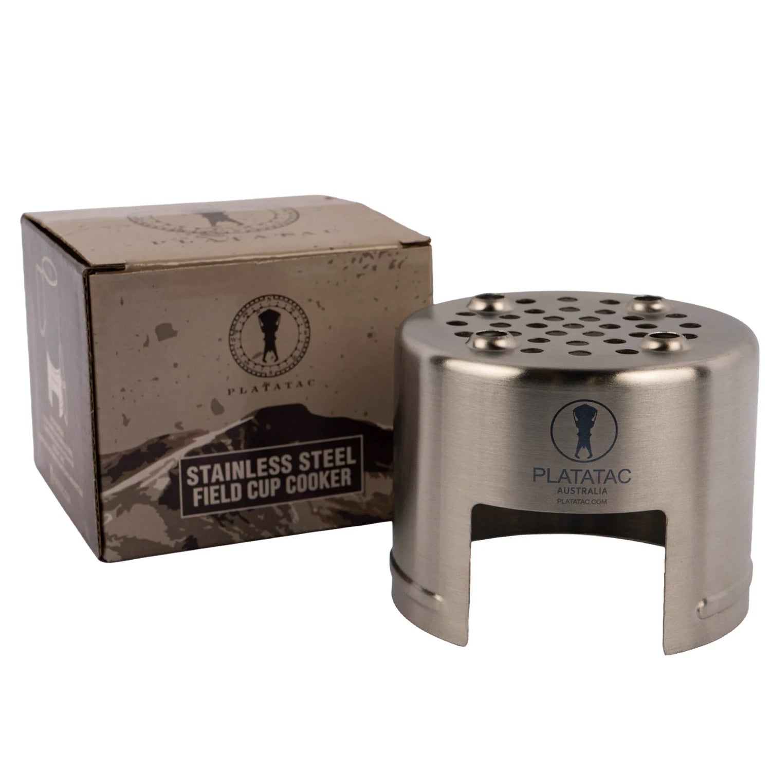 A compact, no-nonsense system for hot drinks, hydration, and sustainment in the field.

1 x Platatac Stainless Steel Field Cup

1 x Field Cup Cooker

1 x 1 Litre Rapid Fill Water Bottle

2 x sachets of Contact Coffee Co. coffee 
www.moralepatches.com.au