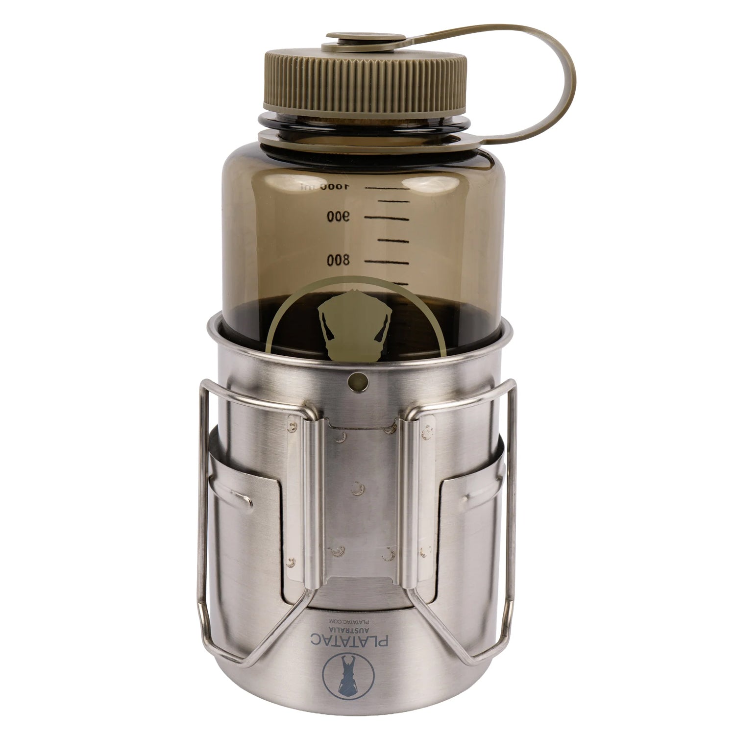 A compact, no-nonsense system for hot drinks, hydration, and sustainment in the field.

1 x Platatac Stainless Steel Field Cup

1 x Field Cup Cooker

1 x 1 Litre Rapid Fill Water Bottle

2 x sachets of Contact Coffee Co. coffee 
www.moralepatches.com.au