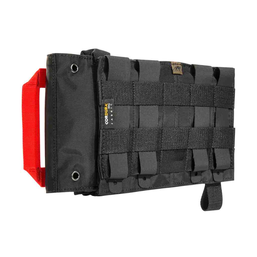 First aid pouch with MOLLE hook-and-loop attachment. The TT IFAK Pouch VL L features hook panels for easy attachment to loop counterparts, for example directly on the TT Modular Front Seat Panel or in the modular TT backpacks. The IFAK is accessed from the side of the pouch. www.moralepatches.com.au