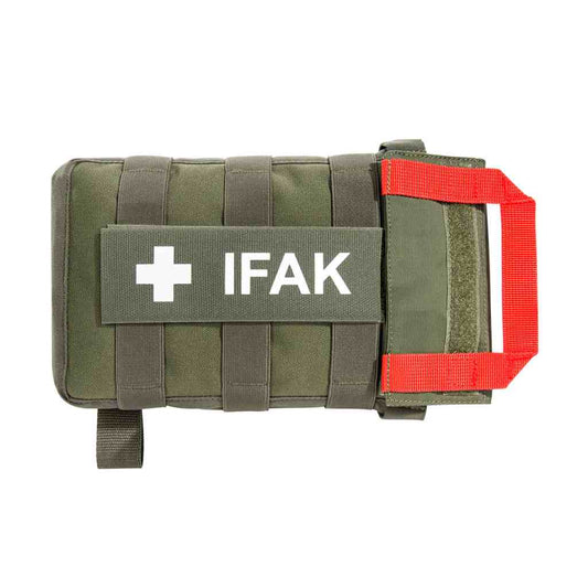 First aid pouch with MOLLE hook-and-loop attachment. The TT IFAK Pouch VL L features hook panels for easy attachment to loop counterparts, for example directly on the TT Modular Front Seat Panel or in the modular TT backpacks. The IFAK is accessed from the side of the pouch. www.moralepatches.com.au