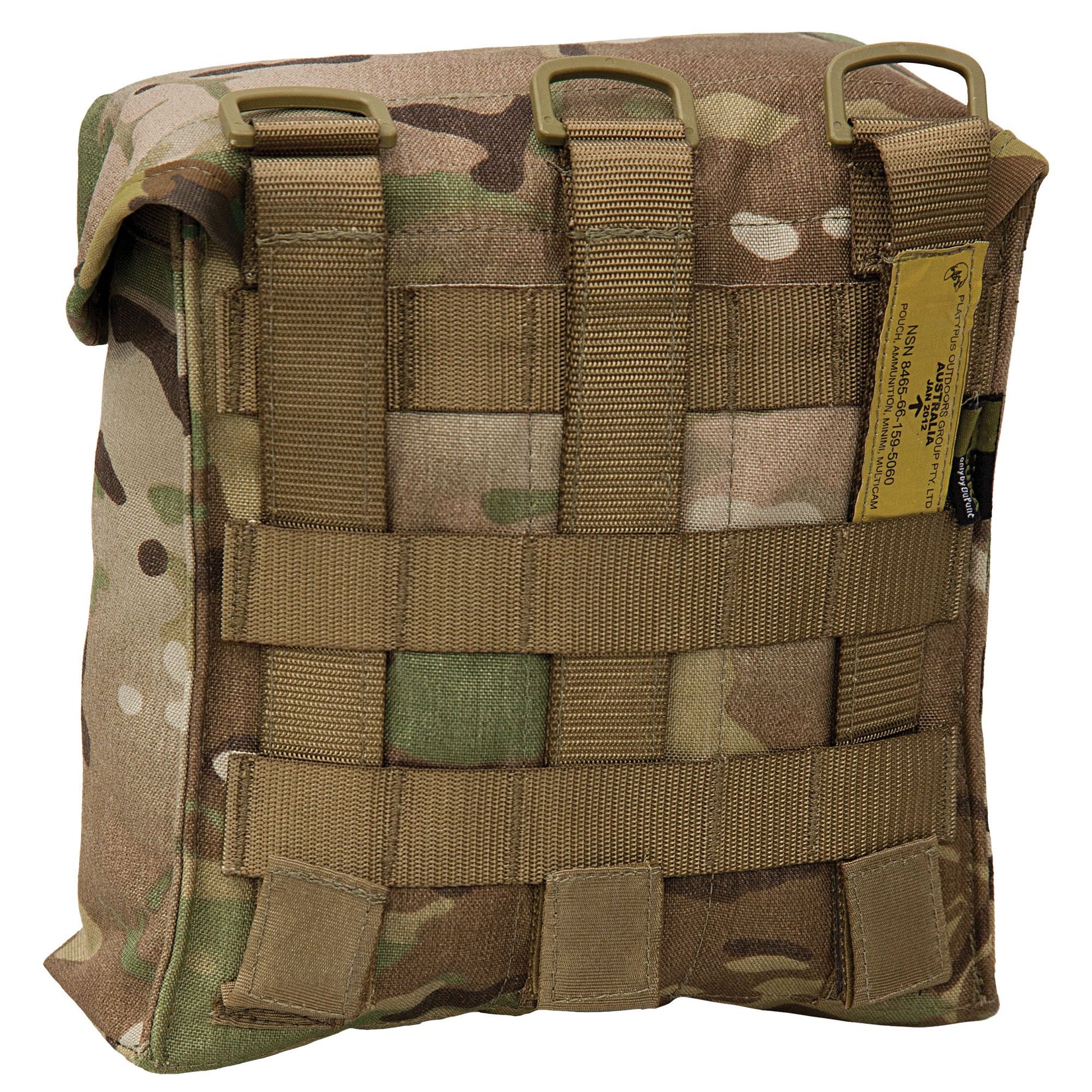 The MOLLE Minimi Pouch has been built to the same requirements as the old ALICE canvas Minimi pouches.

The MOLLE Minimi Pouch is lighter, stronger and can be MOLLE mounted.

This pouch looks and feels like everyones' old favourite but is superior in every way. www.moralepatches.com.au where the army shops