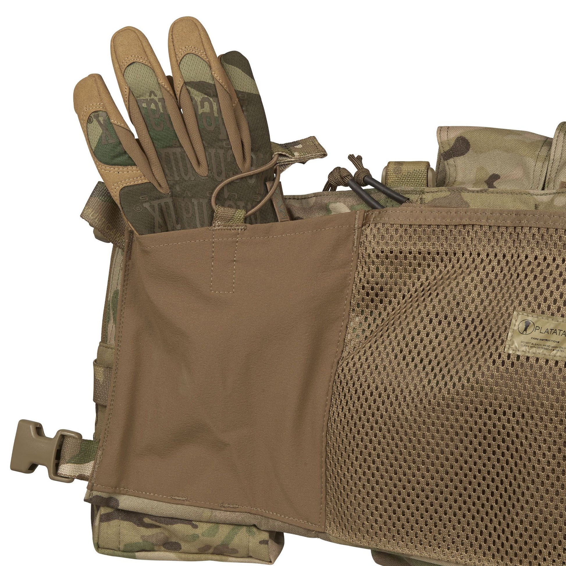 The magazine pouches have adjustable/removable lids to allow larger magazines, such as AK47 mags to be carried or allow easier access to mags by removing the flaps all together. They can also accommodate a pistol, black means (Baofeng) radio or a smoke grenade if required. Bungee retention around the mag pouches provides additional security for stowed items. www.moralepatches.com.au 
where the army shops