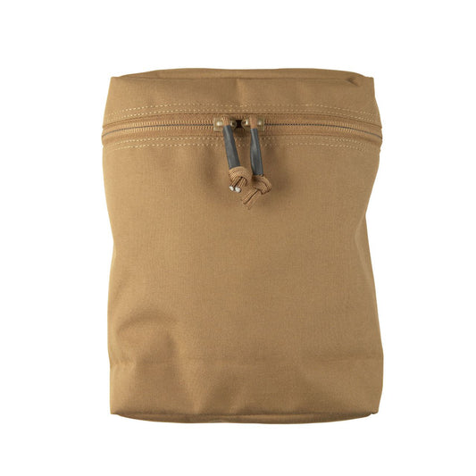 It is a lightweight version of our MRE pouch, void of MOLLE except on the lid for the addition of small pouches or storage of cyalume sticks. www.moralepatches.com.au