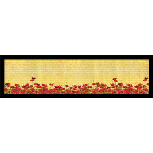 Introducing the Poppy Bar Runner, a stunning piece of artwork that pays tribute to the beauty of poppy fields and the immortal words of John McCrae's poem 'In Flanders Fields'. This bar runner is perfect for creating a reflective atmosphere in any bar or pub. www.moralepatches.com.au