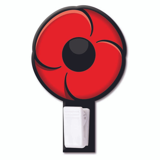 A bright Poppy magnet with a clip. Keep all your notes and pictures where you can see them! A great way to display both your pride and your personal touches all in one place. www.moralepatches.com.au