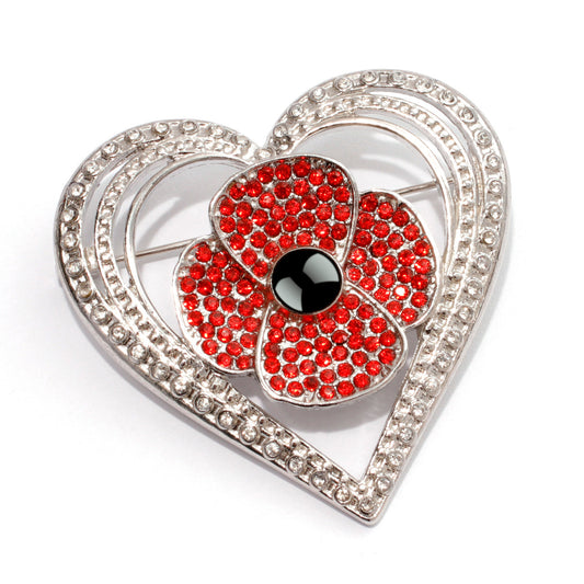 Embrace elegance and remembrance with the Poppy Mpressions Echoes Diamante Brooch. This stunning brooch features a delicate poppy design adorned with sparkling diamantes, symbolising respect and honour for those who have served. www.moralepatches.com.au