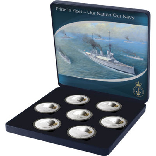 The Pride in Fleet Limited Edition Medallion Set is a must-have for collectors and the perfect gift to commemorate the 100th anniversary of the RAN's first visit to Sydney. This symbolic collection of ships and stories represents the rich history of service and pride in our Navy. www.moralepatches.com.au