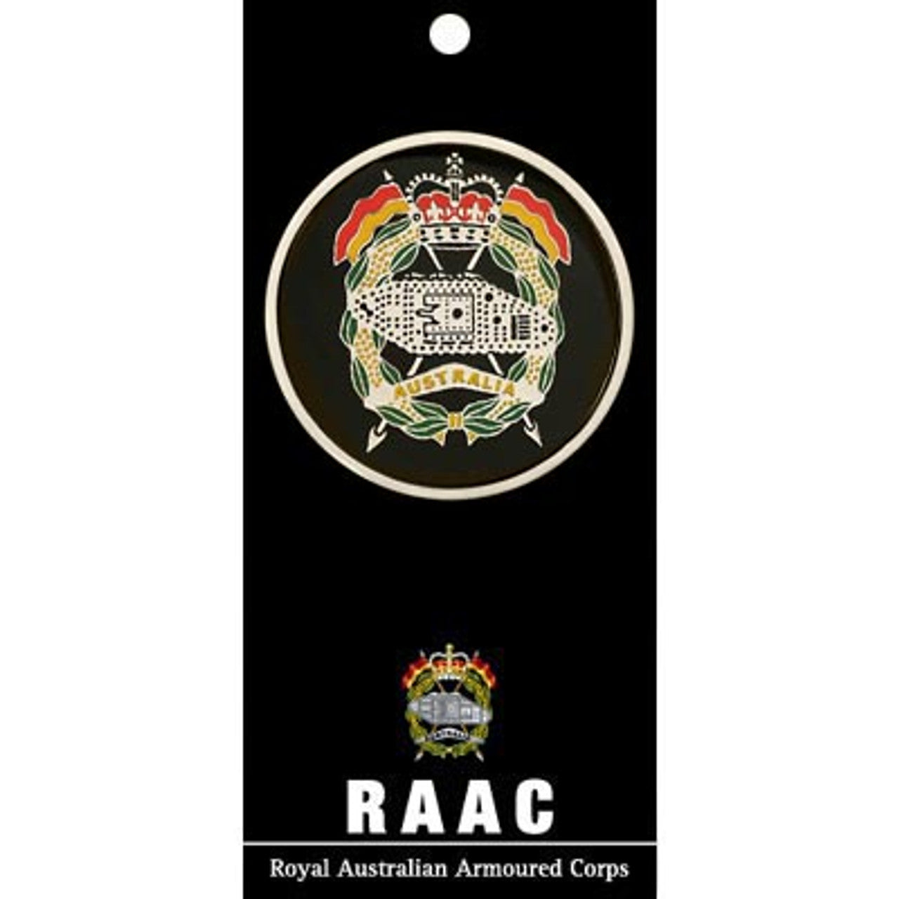 This regal 48mm full-colour enamel medallion from The Royal Australian Armoured Corps (RAAC) is sure to captivate the viewer and prompt fascinating discourse from all who admire it. www.moralepatches.com.au