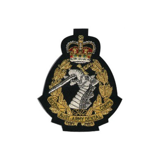 A remarkable RAADC Bullion Pocket Badge brings a touch of class to your ensemble - whether it's on a blazer, a bag, or anywhere you see fit. Show off the flashy 80x80mm size with confidence, thanks to the secure butterfly catches keeping it in place. www.moralepatches.com.au
