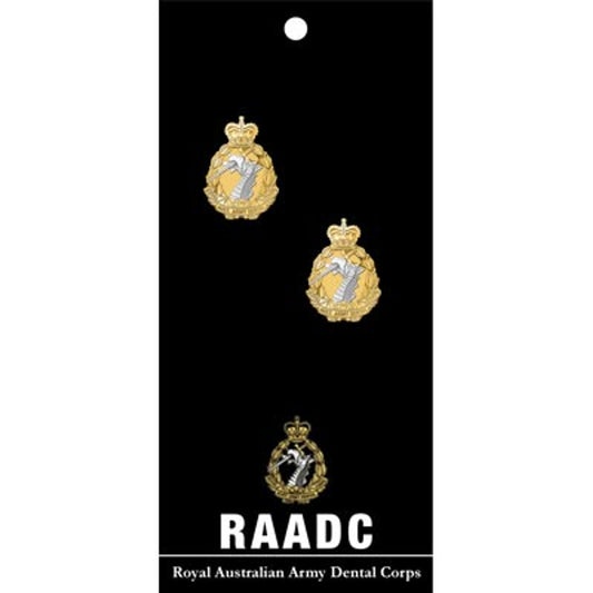 Show your pride and commitment with these sparkling RAADC Cuff Links 20mm. With full colour enamel and gold plating, these gorgeous accessories will bring a touch of style to any work outfit or special occasion. www.moralepatches.com.au