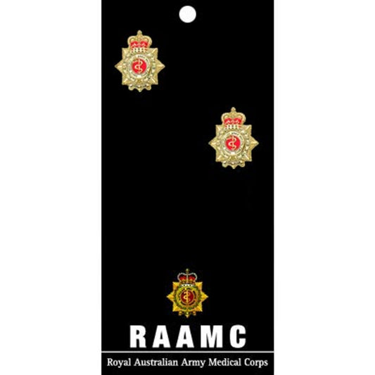 Show your pride and commitment with these sparkling RAAMC 20mm cuff links. With full colour enamel and gold plating, these gorgeous accessories will bring a touch of style to any work outfit or special occasion. www.moralepatches.com.au