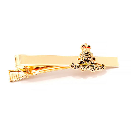 Add a touch of elegance to your look with the Royal Regiment of Australian Artillery (RAA)  Artificer 20mm enamel tie bar! Crafted with gold-plated material, this gorgeous tie bar is perfect for any work or formal occasion. www.moralepatches.com.au