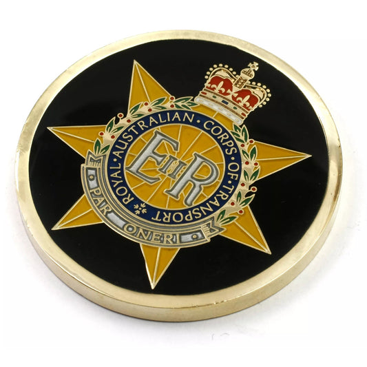 The RACT Medallion is a conversation starter like no other - with its 48mm full-colour enamel design, it will make you stand out in any crowd! Show off your passion with this unique medallion and be the envy of all! www.moralepatches.com.au